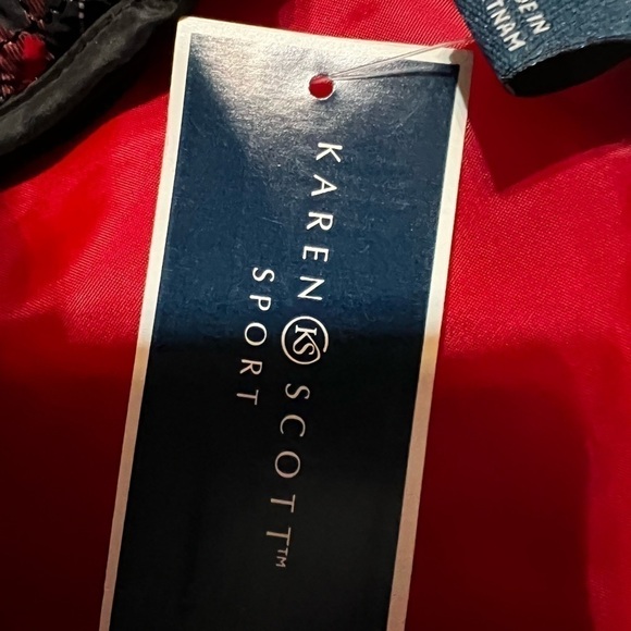 Nwt- Karen Scott Red & Black Quilted Vest - Picture 6 of 6